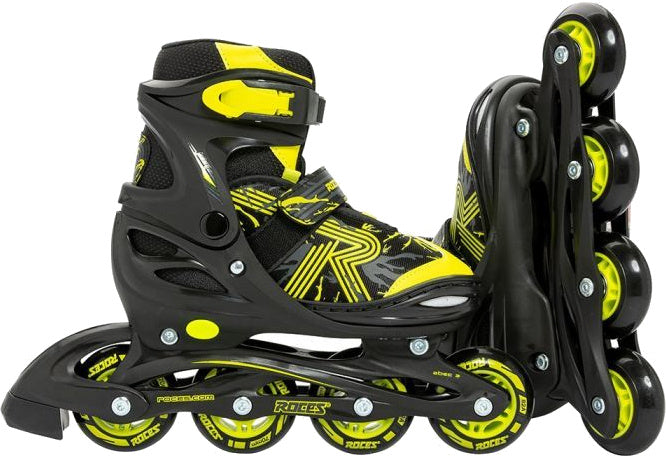 Inline skates Jokey 3.0 softboot 82A zwart geel maat 34-37