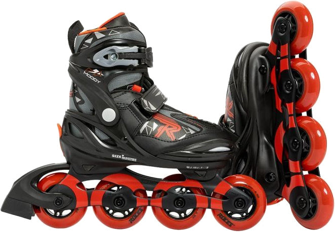 Moody Tif inlineskates zwart rood maat36-40