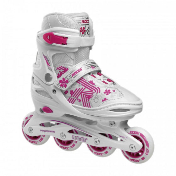 Inlineskates Jokey 3.0 softboot 82A wit roze maat 26-29