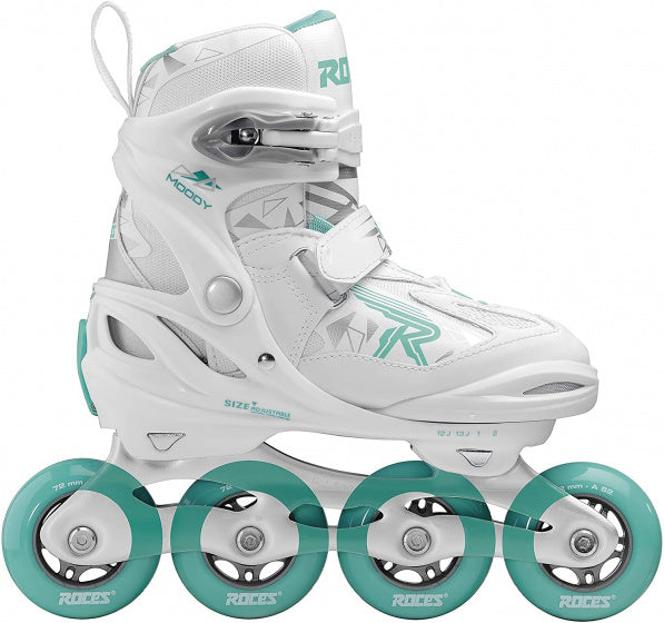 Moody Tif inlineskates wit mintgroen maat 36-40