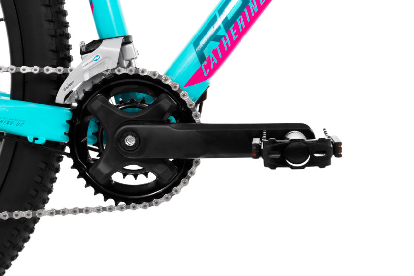 Rock machine catherine 10 29 inch xs unisex 14v hydraulische schijfrem turquoise