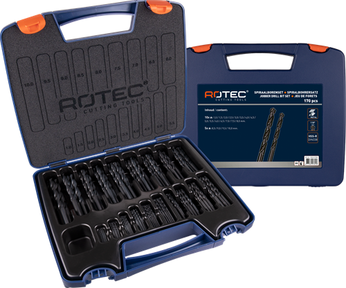 Rotec 170 dlg. kunststof cass spiraalb. gewalst 1,0-10,0x0,5 mm - 900.0170k - 900.0170k