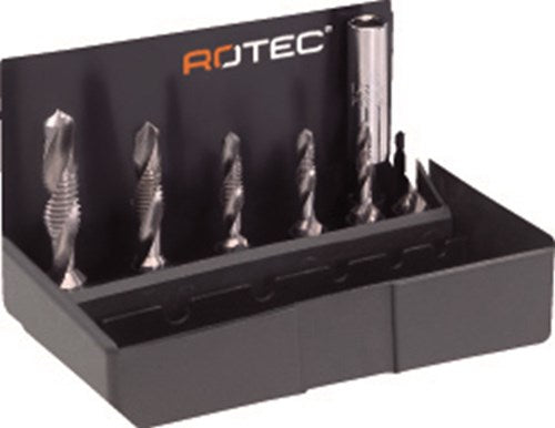 Rotec 6 dlg. cass. combi-boortap-bits m3-m10 - 9002030