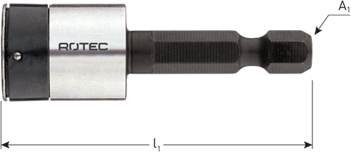 Rotec dopsleutel | e6.3 | 1 4 bitopname | niet-magnetisch | sw 3 8 x50 - 819.30301