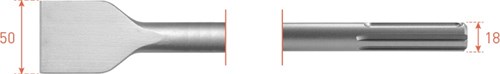 Rotec sds-max spadebeitel 50x360mm - 2151015