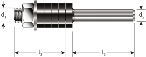 Rotec spindel zonder lager | ø8 | d2=8 - 271.42.0800