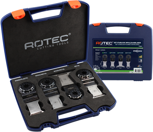 Rotec starlock multitoolzaagbladen | 517-allround set | 4-delig - 517.9000