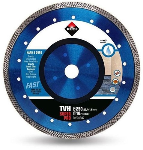Rubi diamantschijf turbo viper (tva) | 250 x 1,6 x 25,4 mm - 31937