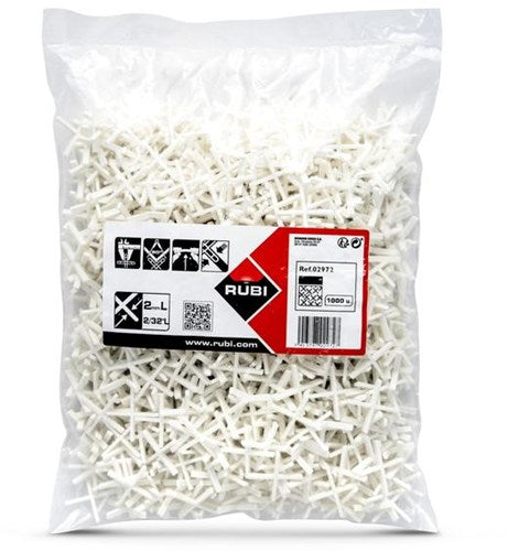 Rubi tegelvoegkruisjes | 2 mm | l doos 1000 st - 02972