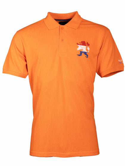 Voetbalpolo T-Shirt Korte Mouw Heren Oranje maat 3XL