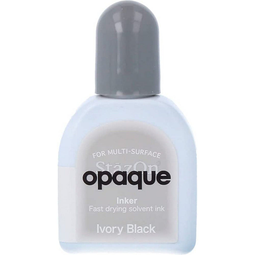 Tsukineko • stazon opaque reinker navulling inkt ivory black