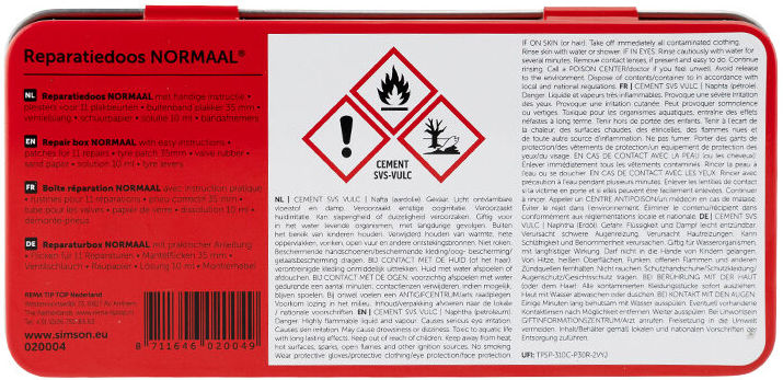 boîte de réparation Normal 8 x 6 cm aluminium rouge 10 pièces