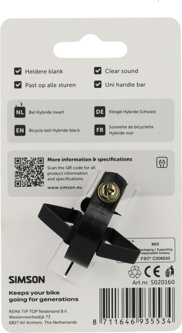 Simson bel hybride zwart