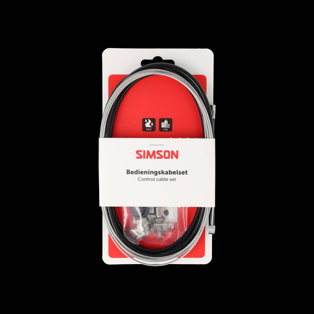 Simson remkabelset compleet shimano rollerbrake rvs zwart