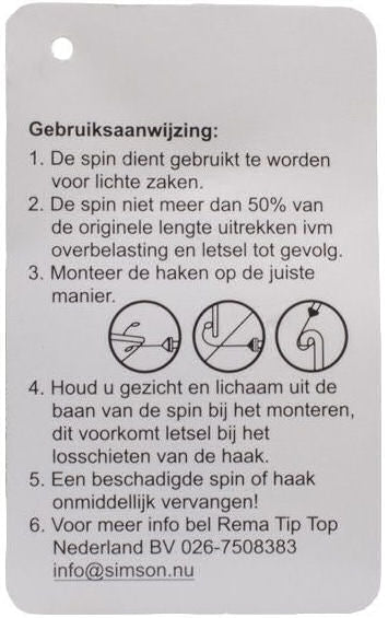 spinband 4-armig 60 cm zwart