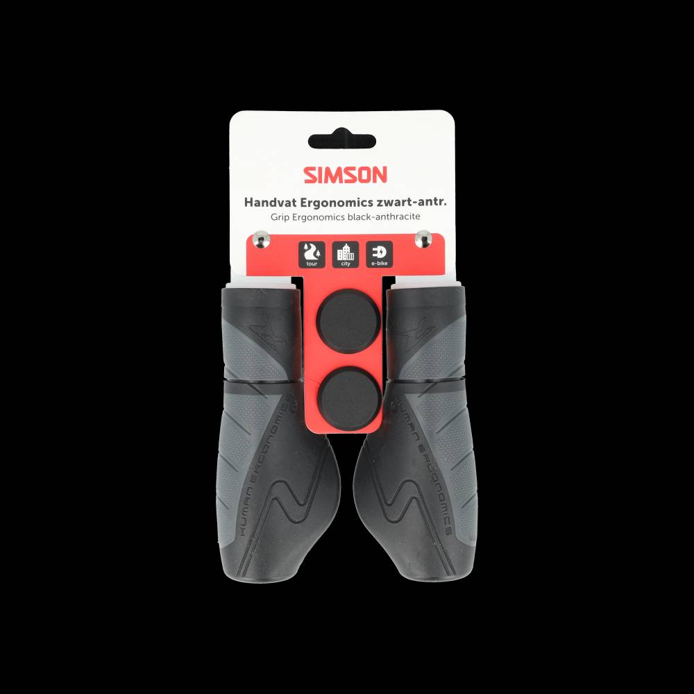 Simson handvatten ergonomics zwart-antraciet