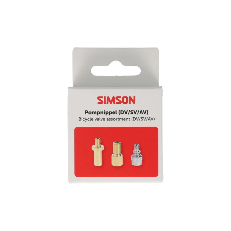 Simson pompnippel assortiment 3-delig