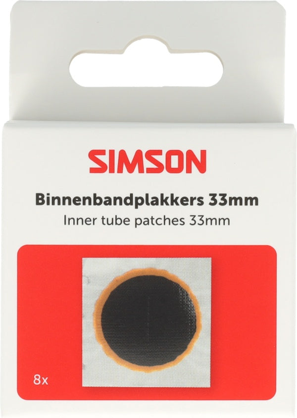 Simson binnenbandpleisters 33mm 8st