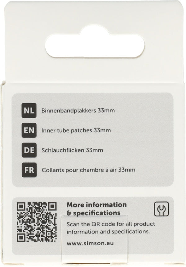 Simson binnenbandpleisters 33mm 8st