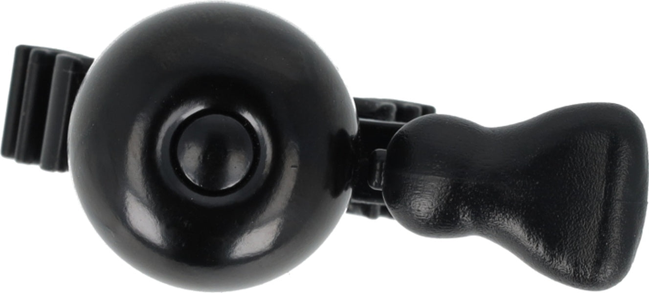 Simson fietsbel micro 23mm rubber elastiek bevestiging zwart