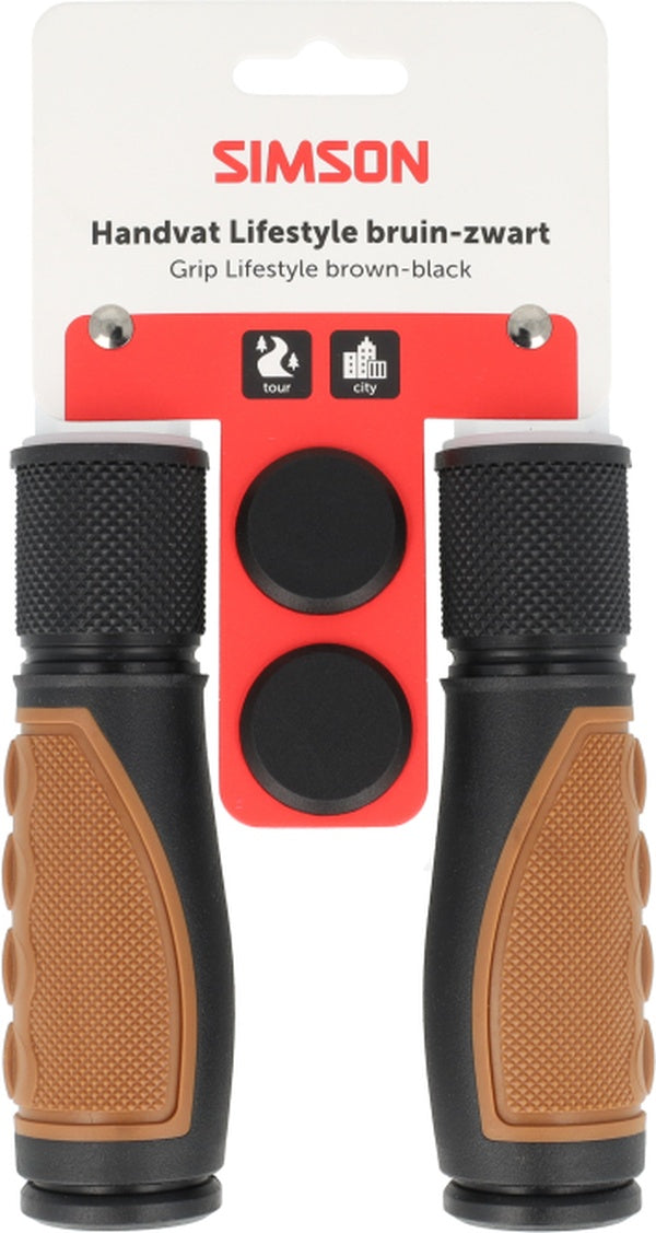 Simson handvatset lifestyle middenbruin zwart