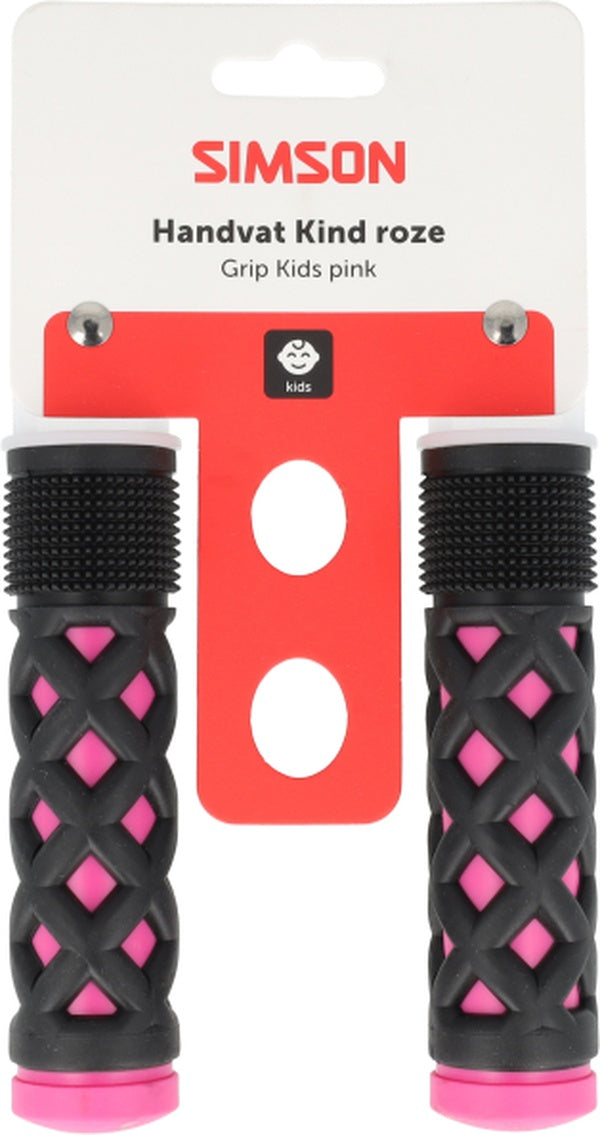 Simson handvatten kinder roze-zwart