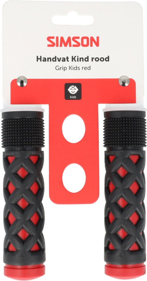 Simson handvatten kinder rood-zwart