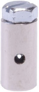 schroefnippels 15 x 8 mm zilver 2 stuks