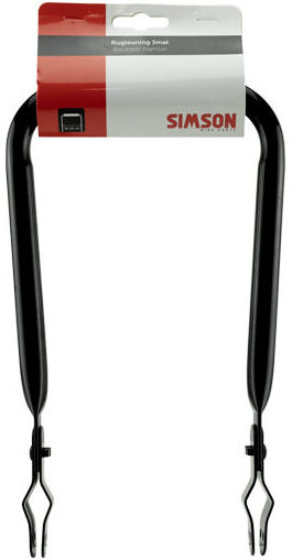 Simson rugleuning smal zwart met vinyl rugkussen