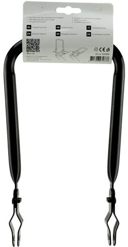 Simson rugleuning smal zwart met vinyl rugkussen