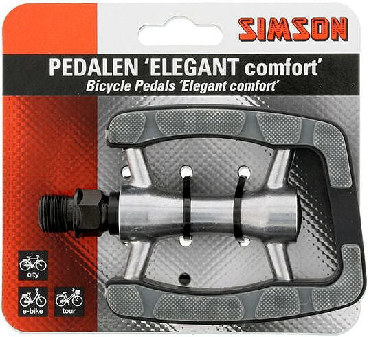 pedalenset Elegant Comfort 9 16 inch grijs zwart