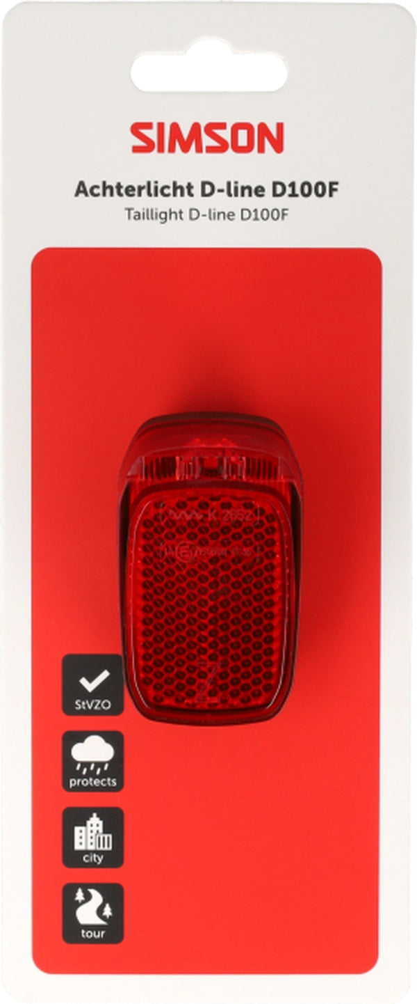 Simson aurora achterlicht d-line d100f naafdynamo