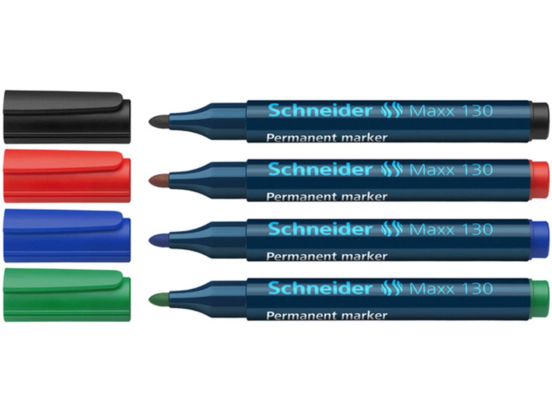 Schneider permanentmarker rond etui 4st