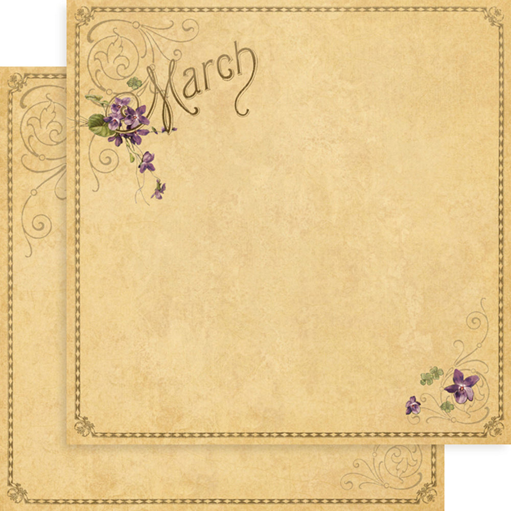 Graphic45 • 30,5x30,5cm double-sided paper x1 march foundation