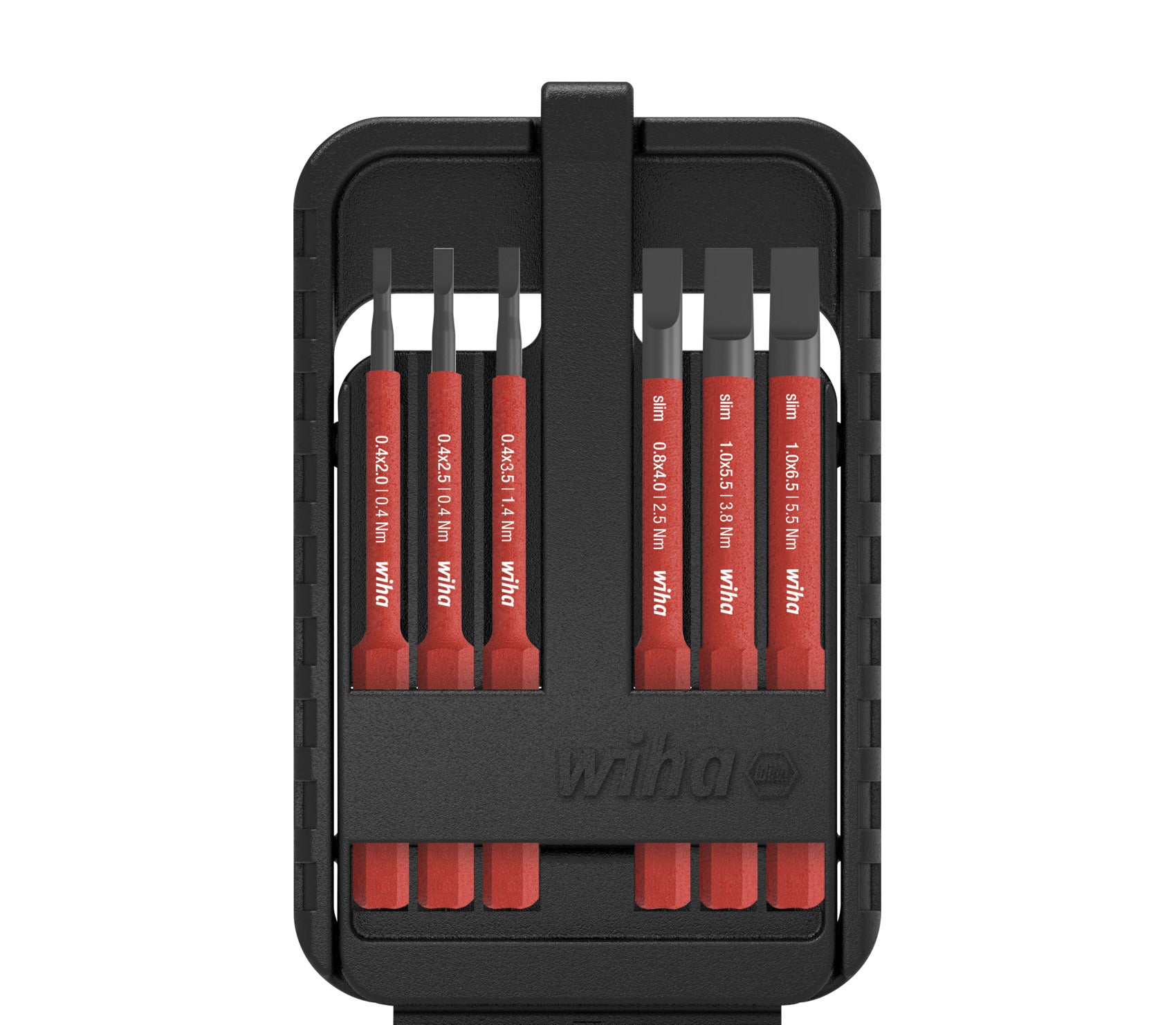 Wiha bitset slimbit electric (rood, 6-delig in slimbit-box)