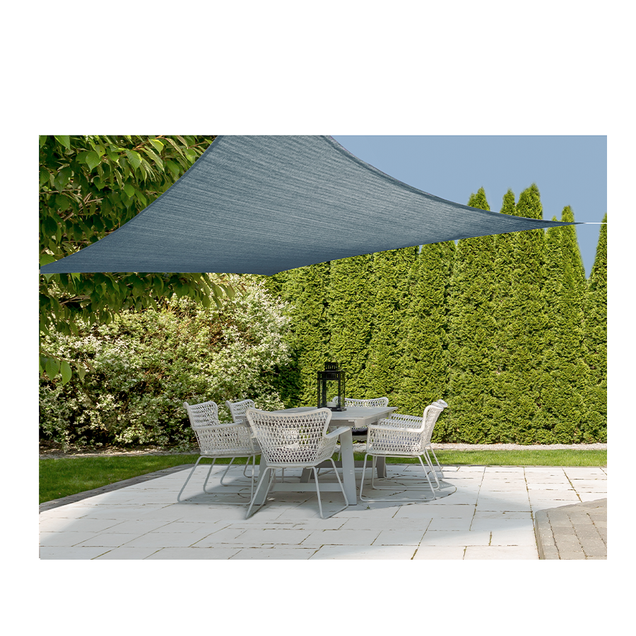 Progarden schaduwdoek vierkant 3x3 m blauw