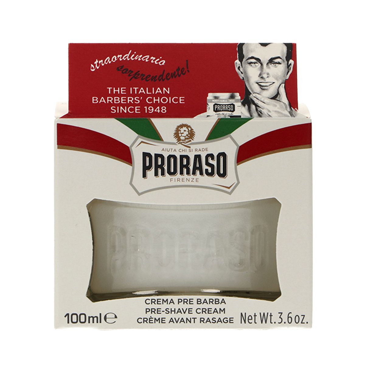 Proraso pre ash balsem crème gevoelige huid 100ml
