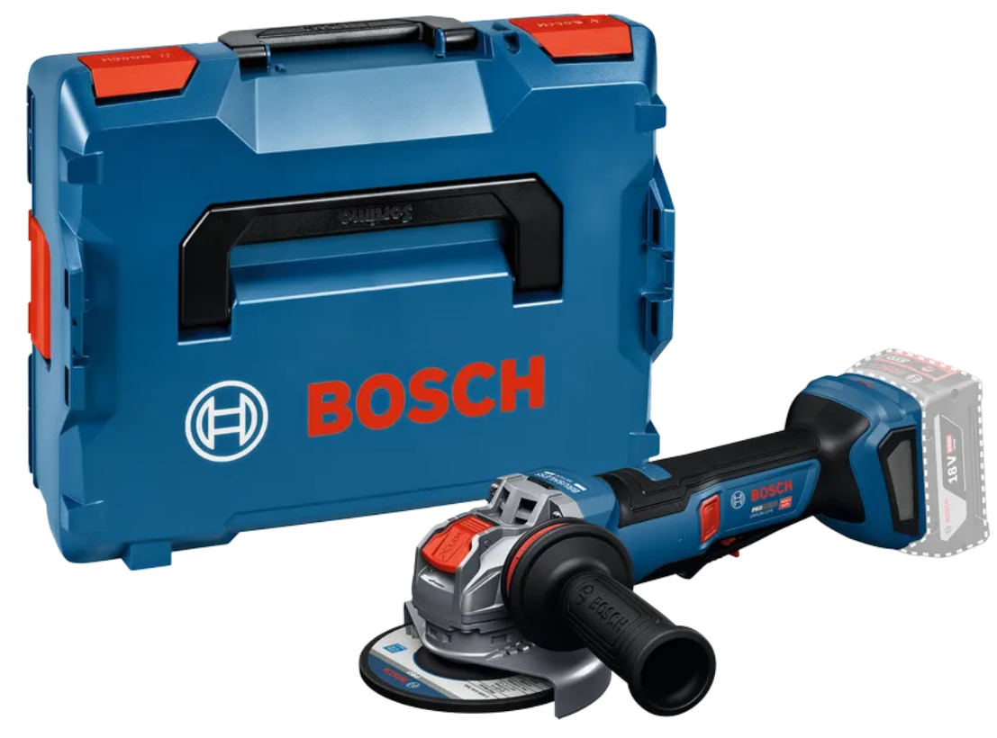 Bosch blauw gwx 18v-11 ps professional accu haakse slijper | x-lock | 125 mm | zonder accu's en lader in l-boxx - 06019n4400