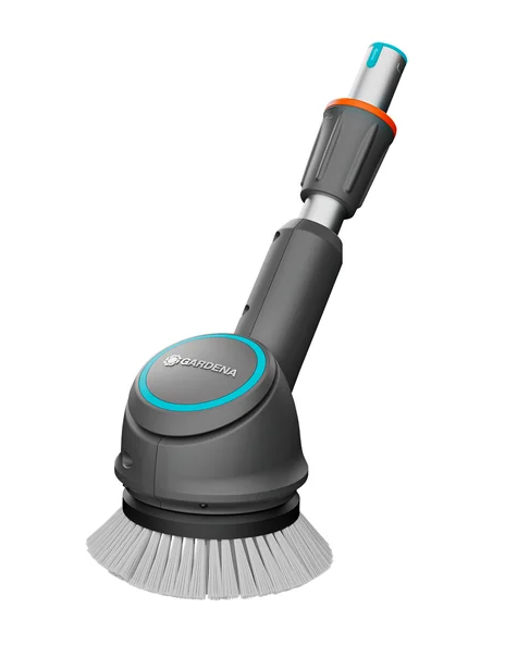 Gardena aquabrush opzetstuk met schijfborstel, voor de aquabrush accu- multireiniger wasborstel (grijs turquoise, 14846-20)