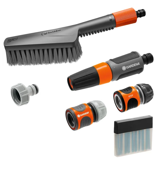 GARDENA Cleansystem schoonmaakset met borstel S zacht, zeep