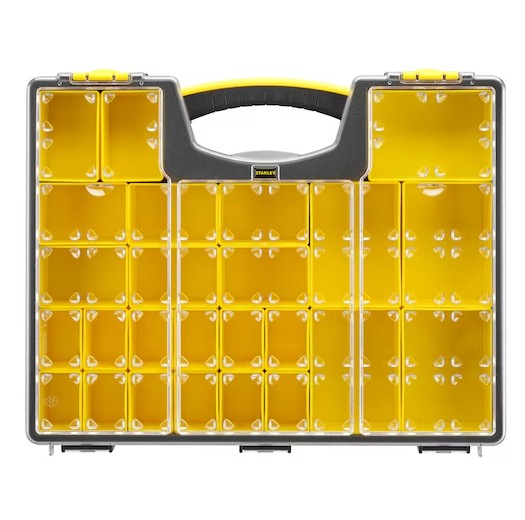 Stanley organizer pro 25 vakken gereedschapsbox (zwart geel, 25 vakken)