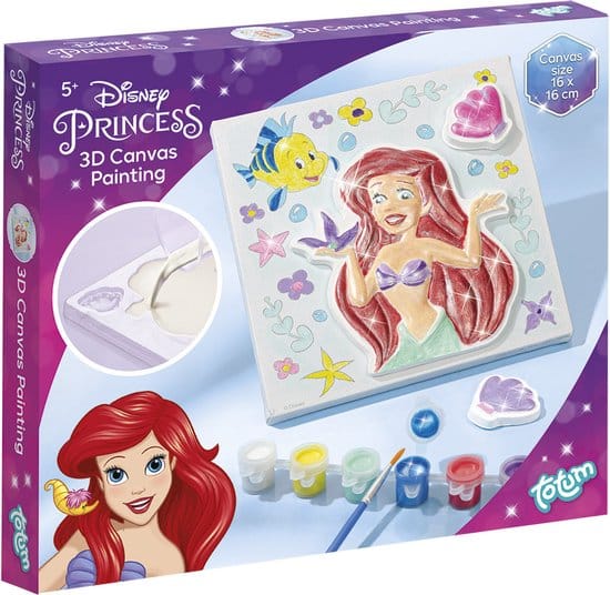 Intro Disney Princess totem craft set 3D canvas princess painting of Ariel