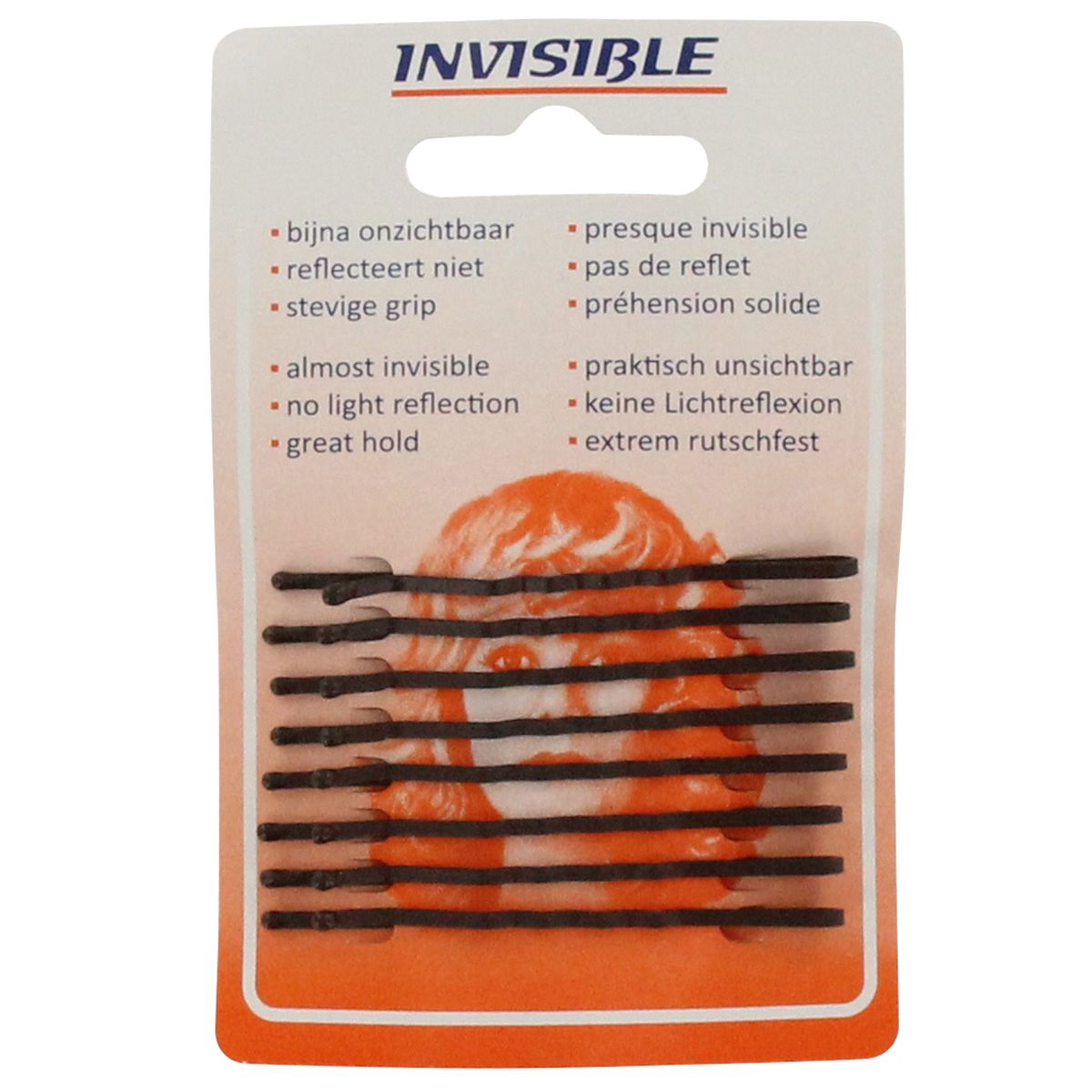 Onzichtbare schuifjes newey kaartje bruin lang