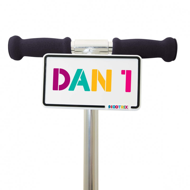 scootrix number plate orange