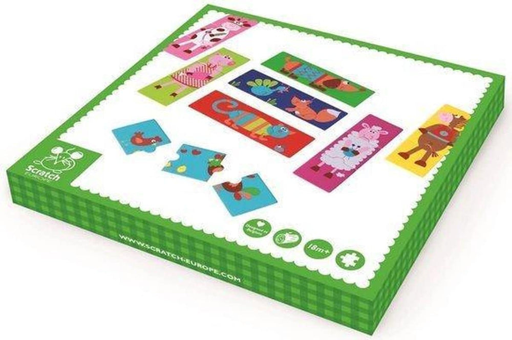 Dam scratch voorschoolse puzzel gekke dieren