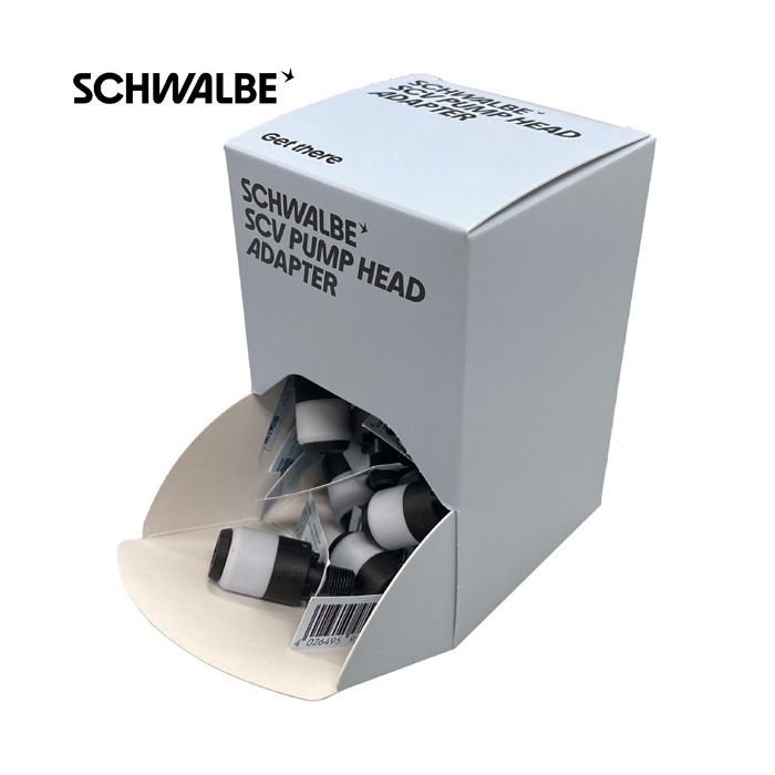 Schwalbe toonbankdisplay clik valve (scv) pomp adapter (25 stuks)