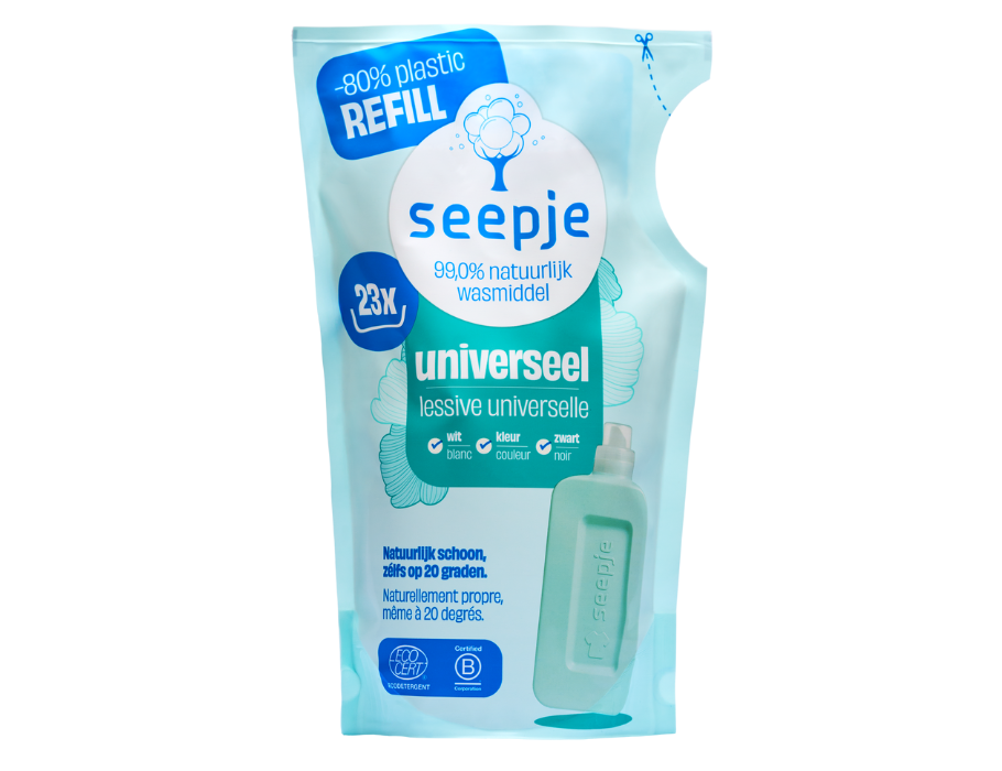 Seepje navulling - vloeibaar wasmiddel - universeel - sprankelende jasmijn