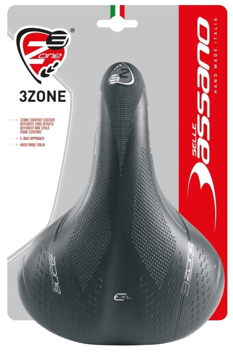 Selle de vélo Selle Bassano Volare XXL BigCity amortissement élastomère - noir
