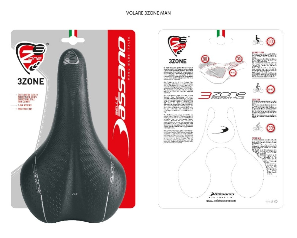 Selle Bassano Volare M X33 Men's Saddle - black