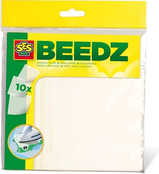 Ses strijkkralenpapier, 10st.